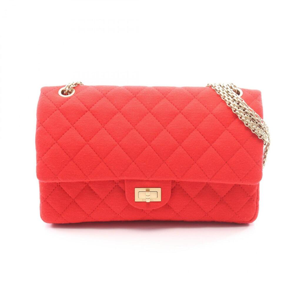 Chanel 2.55 Matelassé Double Flap Shoulder Bag/Handbag, Cotton Jersey, Women'...